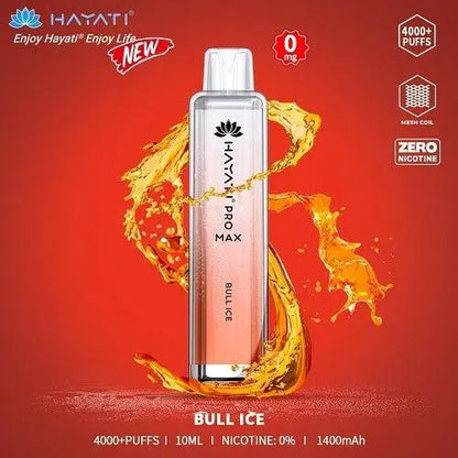 Box Of 10 Hayati Pro Max 4000+ Disposable - 0MG - Vape wholesale supplies