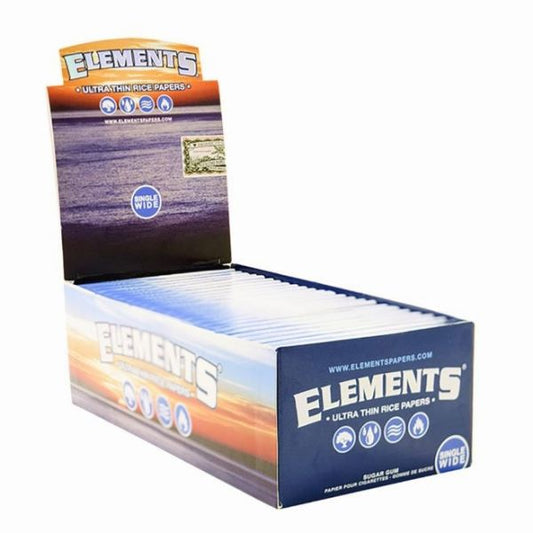 Elements Ultra Thin Rice Cigarette Papers - Single Wide - Box Of 50 Vape wholesale supplies