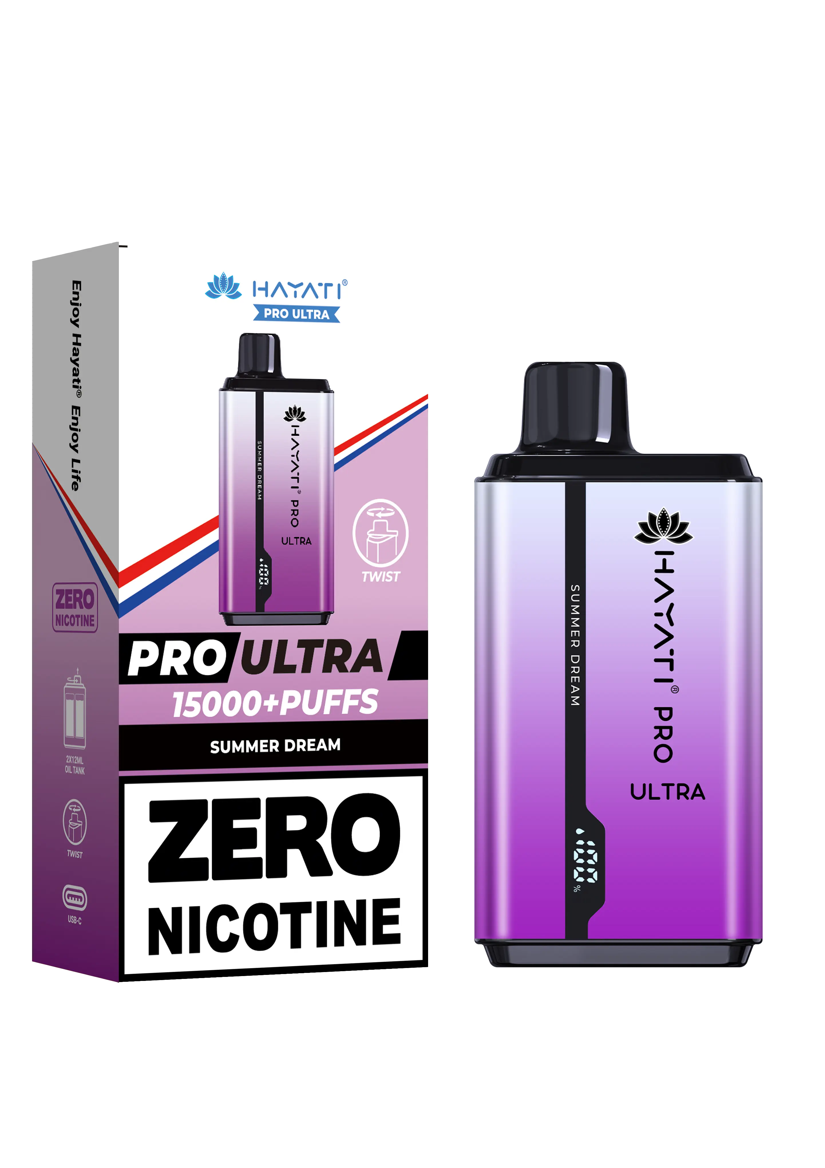 Hayati Pro Ultra 15000+ Puffs - Zero Nicotine Vape | Wholesale HayatiNot Found Vape wholesale supplies