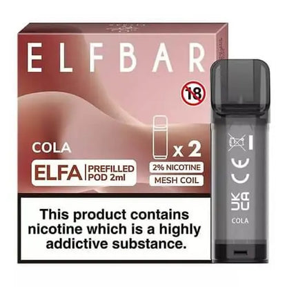 Elf Bar Elfa Pre-Filled Pods - Box of 10 - Vape wholesale supplies 