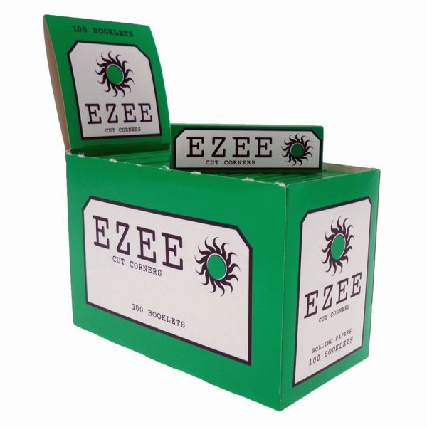 Ezee Regular Green Rolling Papers - Cut Corners - 100 Booklets Vape wholesale supplies