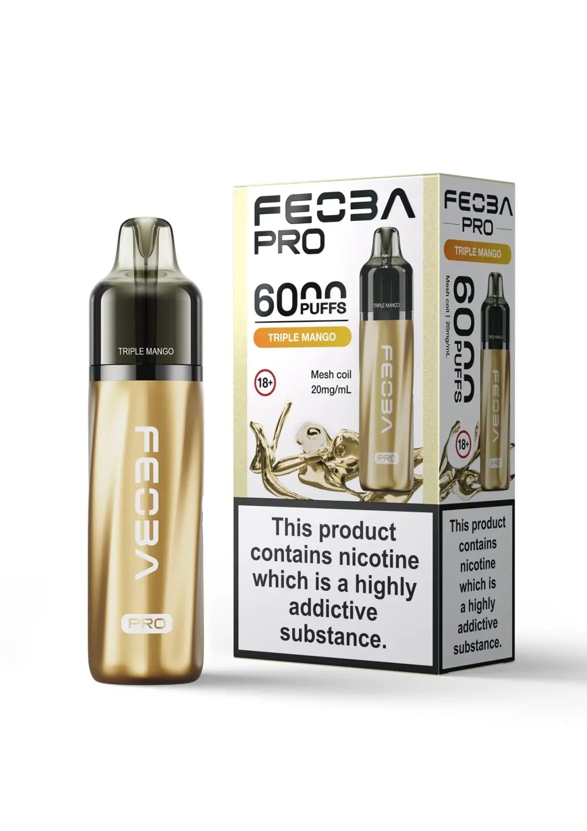 Feoba Pro 6000 Disposable Vape Box of 5 - Best Vape Wholesale - Vape wholesale supplies 