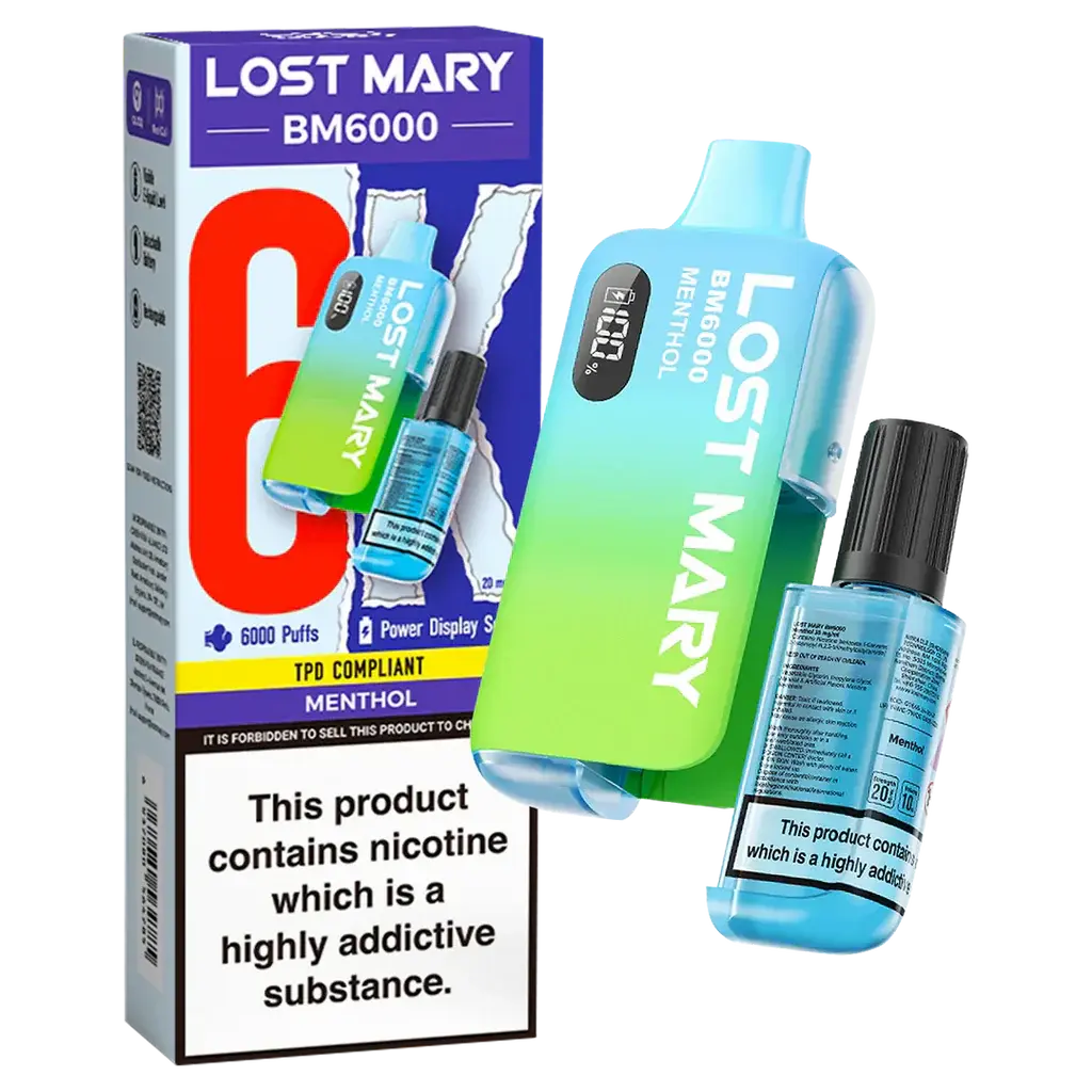 Lost Mary BM6000 Disposable Rechargeable Vape Kit 6000 Puffs - Vape wholesale supplies 