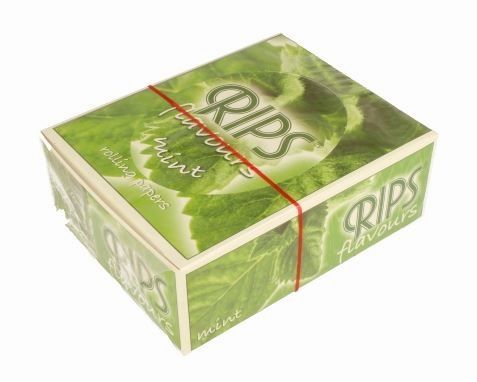 Rips Flavoured Cigarette Paper Rolls - Mint - Pack Of 24 Rolls Vape wholesale supplies