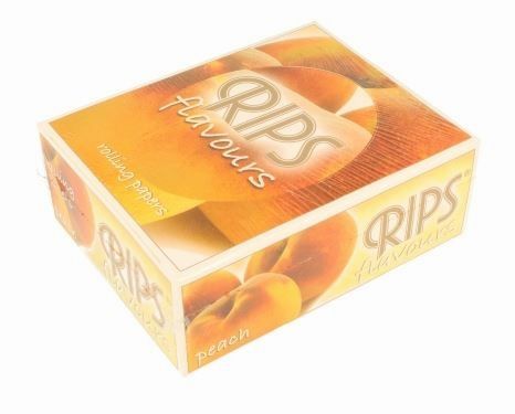 Rips Flavoured Cigarette Paper Rolls - Peach - Pack Of 24 Rolls Vape wholesale supplies