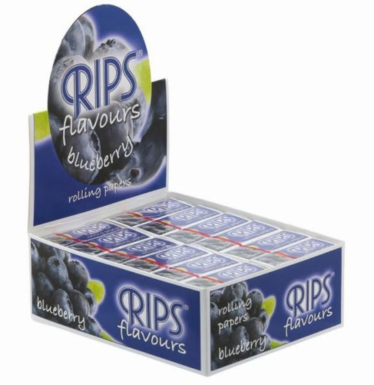 Rips Flavoured Cigarette Paper Rolls - Blueberry - Pack Of 24 Rolls Vape wholesale supplies