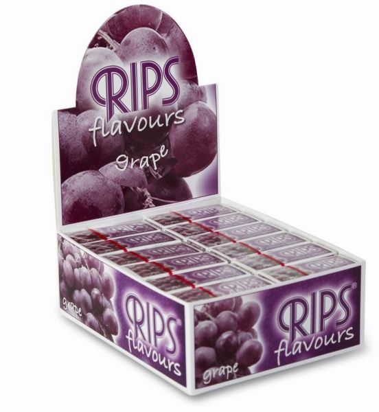 Rips Flavoured Cigarette Paper Rolls - Grape - Pack Of 24 Rolls Vape wholesale supplies