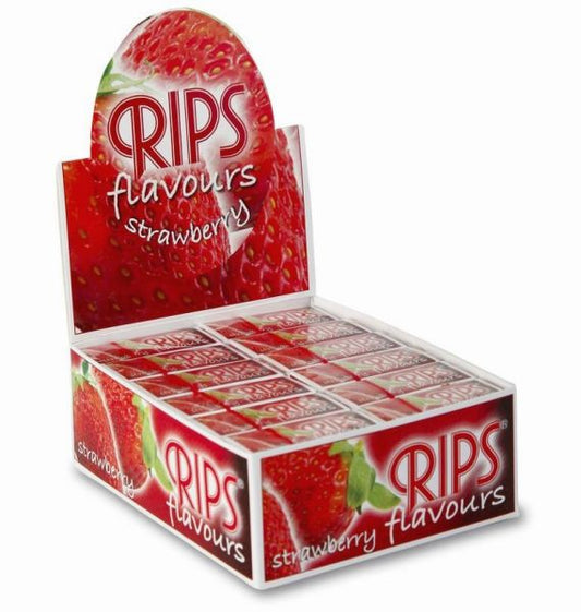 Rips Flavoured Cigarette Paper Rolls - Strawberry - Pack Of 24 Rolls Vape wholesale supplies