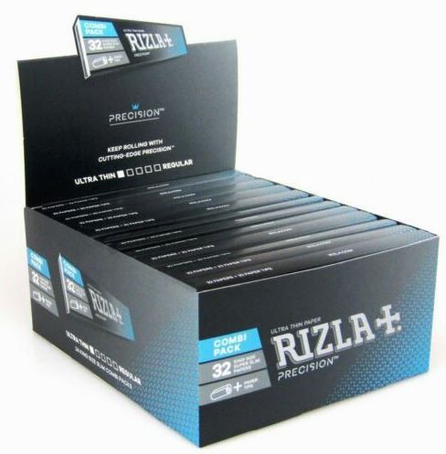 Rizla Precision 32 Combi Pack King Size Ultra Thin Cigarette Paper + Tips - Regular - Box of 24 Booklets Vape wholesale supplies