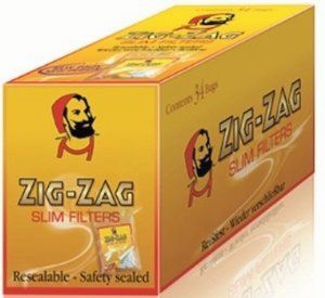 Zig Zag Finest Quality Resealable Slim Filter Tips - Box Of 1500