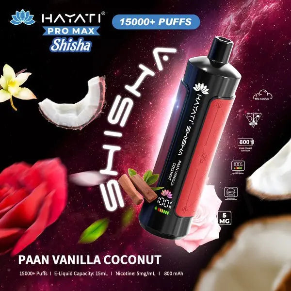 Hayati Pro Max Shisha 15000 Disposable Vape Box of 5 - Vape wholesale supplies 