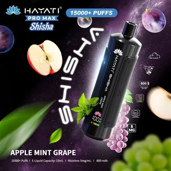 Hayati Pro Max Shisha 15000 Disposable Vape Box of 5 - Vape wholesale supplies 