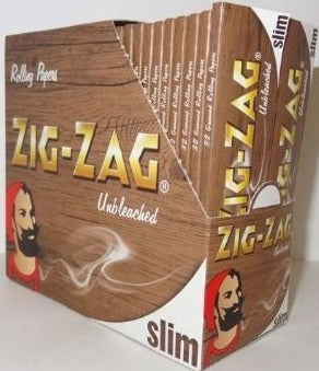 Zig Zag Unbleached Slim Rolling Papers - 50 Booklets Vape wholesale supplies